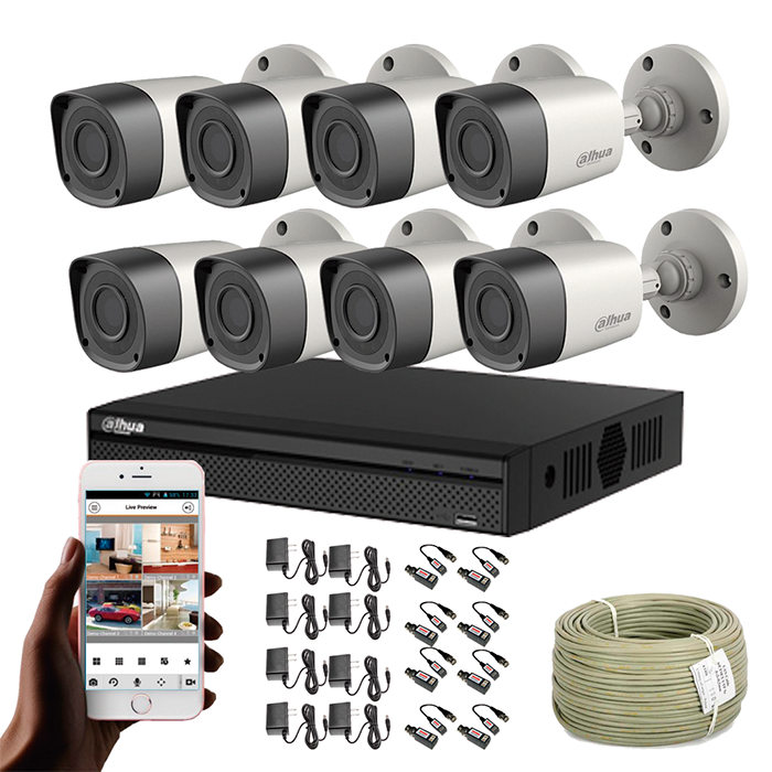 KIT CCTV DAHUA DVR PENTAHIBRIDO KIT-10