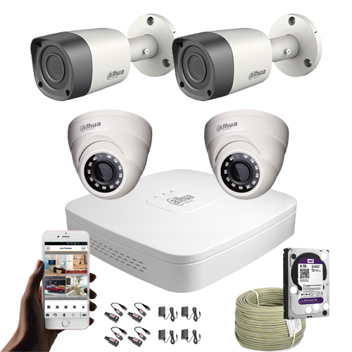 KIT CCTV DAHUA MINI DVR + 4 CAM KIT-2
