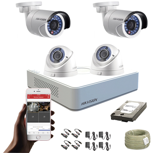 KIT CCTV HIKVISION MINI DVR TURBO CON DISCO DURO KIT-9